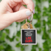 Videospiele machen Sie nicht heftig. Verzögerung Schlüsselanhänger (Hand)