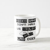 Videospiele machen uns nicht heftig (Computer) Kaffeetasse (VorderseiteRechts)