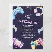 Videospiele Pastel Niedlicher Kindergeburtstag Ein Einladung (Vorderseite)