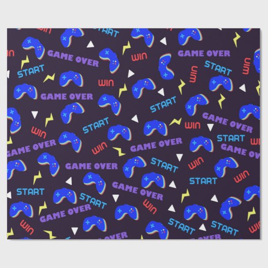 Videospiele Pattern Spiel Lover Geschenkpapier (Flach)