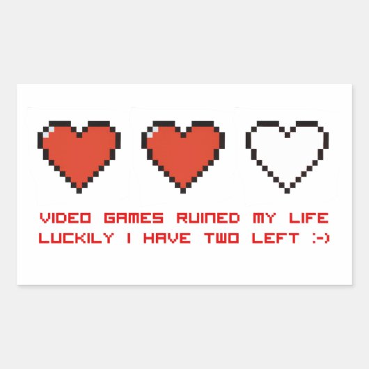 Videospiele Rechteckiger Aufkleber (Vorderseite)