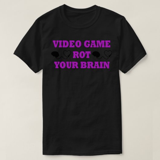 Videospiele Rot Your Brain T-Shirt (Design vorne)