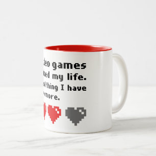 Videospiele ruinierten mein Leben Zweifarbige Tasse