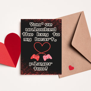 Videospiele Spieler Liebe Valentinstag Feiertagskarte