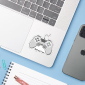 Videospiele-Tag Aufkleber (Laptop mit iPhone)