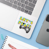 Videospiele-Tag Aufkleber (Laptop mit iPhone)
