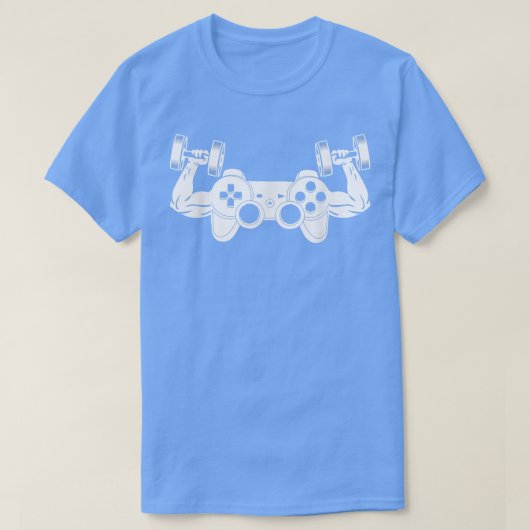 Videospiele Workout Gym Fitness Eercise Weightlift T-Shirt (Design vorne)