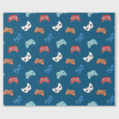 Videospielecontroller dunkelblau geschenkpapier (Flach)