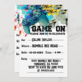 Videospieleinladungen für die Geburtstagsparty von Einladung (Vorne/Hinten)