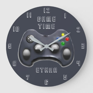 Videospieler  große wanduhr