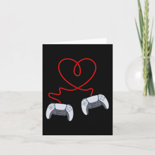 Videospielercontroller Valentinstag Herzklopfe Karte