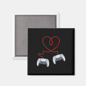 Videospielercontroller Valentinstag Herzklopfe Magnet (Vorderseite/Rückseite)