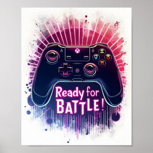 Videospielkonsole Controller für Schlachtzugsteuer Poster (Vorne)