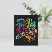 Videospielkonsole Controller Retro 80's 90's Arc Begleitkarte (Stehend Vorderseite)