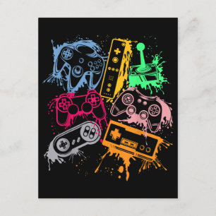 Videospielkonsole Controller Retro 80's 90's Arc Begleitkarte