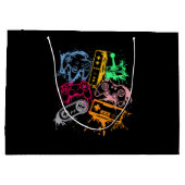 Videospielkonsole Controller Retro 80's 90's Arc Große Geschenktüte (Rückseite)