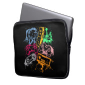 Videospielkonsole Controller Retro 80's 90's Arc Laptopschutzhülle (Vorderseite Links)