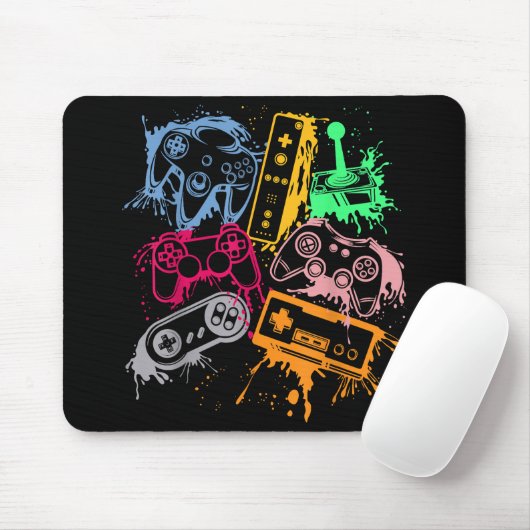 Videospielkonsole Controller Retro 80's 90's Arc Mousepad (Mit Mouse)