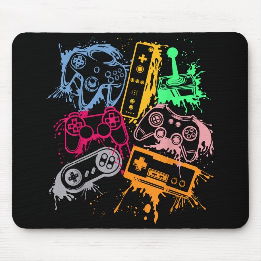 Videospielkonsole Controller Retro 80's 90's Arc Mousepad (Vorne)