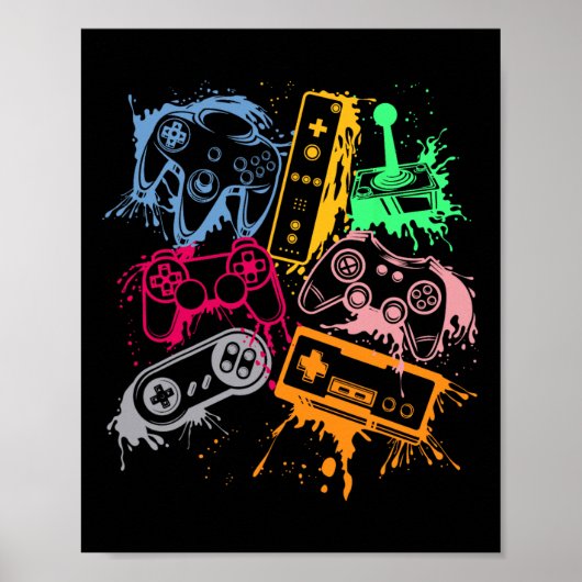 Videospielkonsole Controller Retro 80's 90's Arc Poster (Vorne)