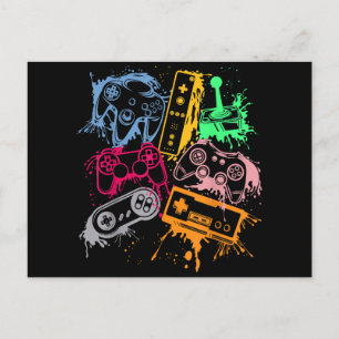 Videospielkonsole Controller Retro 80's 90's Arc Postkarte
