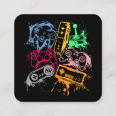 Videospielkonsole Controller Retro 80's 90's Arc Quadratische Visitenkarte (Vorderseite)