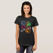 Videospielkonsole Controller Retro 80's 90's Arc T-Shirt (Vorne ganz)