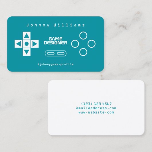 Videospielkonsole Joypabdeckung Visitenkarte (Vorne/Hinten)