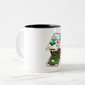 Videospielkonsole Zweifarbige Tasse (Vorderseite Links)