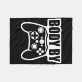 Videospielkörper von Controller Workout Spaß Gamer Fleecedecke (Vorderseite (Horizontal))
