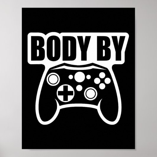 Videospielkörper von Controller Workout Spaß Gamer Poster (Vorne)