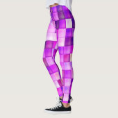 Videospielpixel rosa Quadrat Muster Leggings (Links)