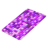 Videospielpixel rosa Quadrat Muster Magnet (Linke Seite)