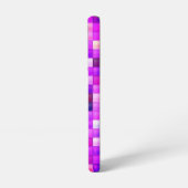 Videospielpixel rosa Quadrat Muster Samsung Galaxy Hülle (Linke Seite)