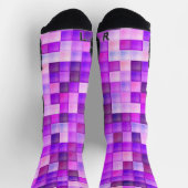 Videospielpixel rosa Quadrat Muster Socken (Oben)