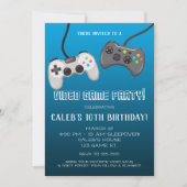 Videospielregler Gamer Birthday Party Einladung (Vorderseite)