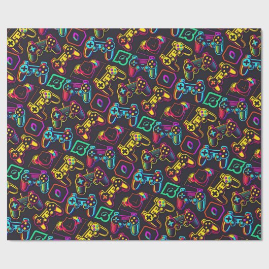 Videospielregler Geschenkpapier (Flach)