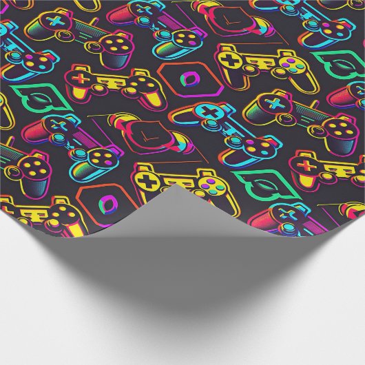 Videospielregler Geschenkpapier (Ecke)