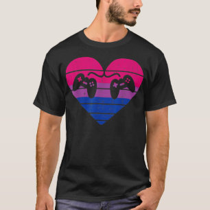 Videospielregler HerzGamer LGBTQ Bisexuell T-Shirt