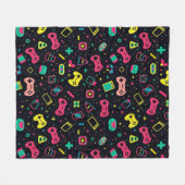 Videospielregler und Spielzeugmuster Fleecedecke (Vorderseite (Horizontal))