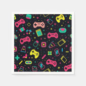 Videospielregler und Spielzeugmuster Serviette (Vorderseite)