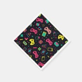 Videospielregler und Spielzeugmuster Serviette (Ecke)