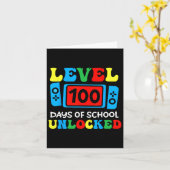 Videospielschüler unterrichten 100 Tage Schule Karte (Gelbe Blume)