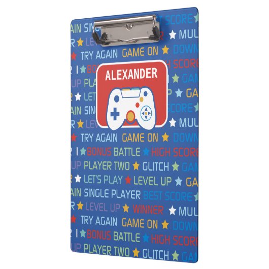 Videospielwörter Klemmbrett (Links)