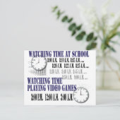 Videospielzeit in der Schule Postkarte (Stehend Vorderseite)