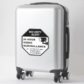 Videoüberwachungszeichen, CCTV-Sicherheit für Unte Aufkleber (Koffer)