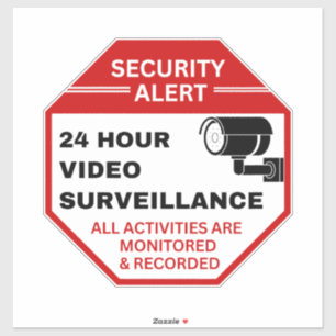 Videoüberwachungszeichen, CCTV-Sicherheit für Unte Aufkleber