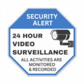 Videoüberwachungszeichen, CCTV-Sicherheit für Unte Aufkleber (Vorderseite)