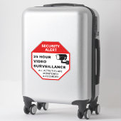 Videoüberwachungszeichen, CCTV-Sicherheit für Unte Aufkleber (Koffer)