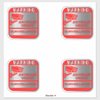 Videoüberwachungszeichen, Warnung Aufkleber